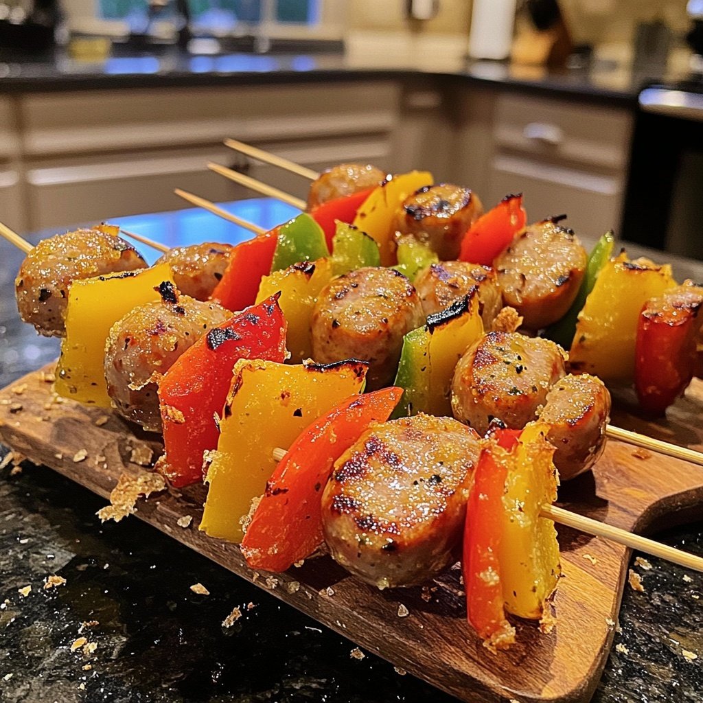 Mini Bratwurst Skewers