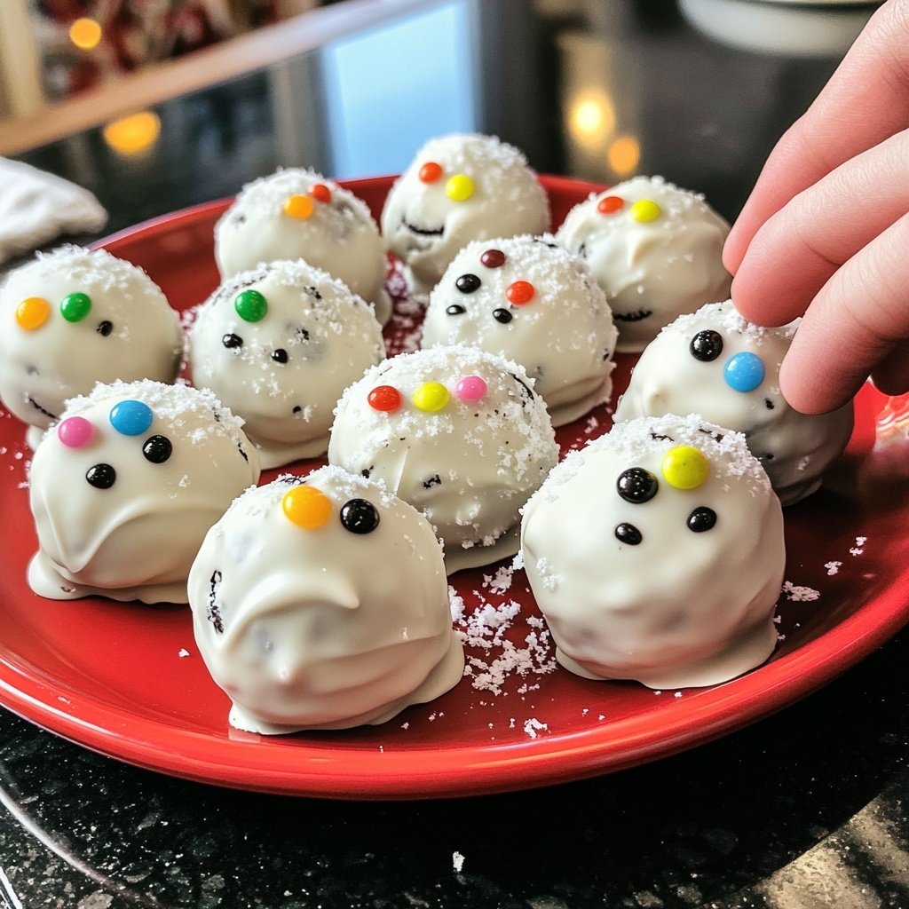 Snowman Oreo Balls