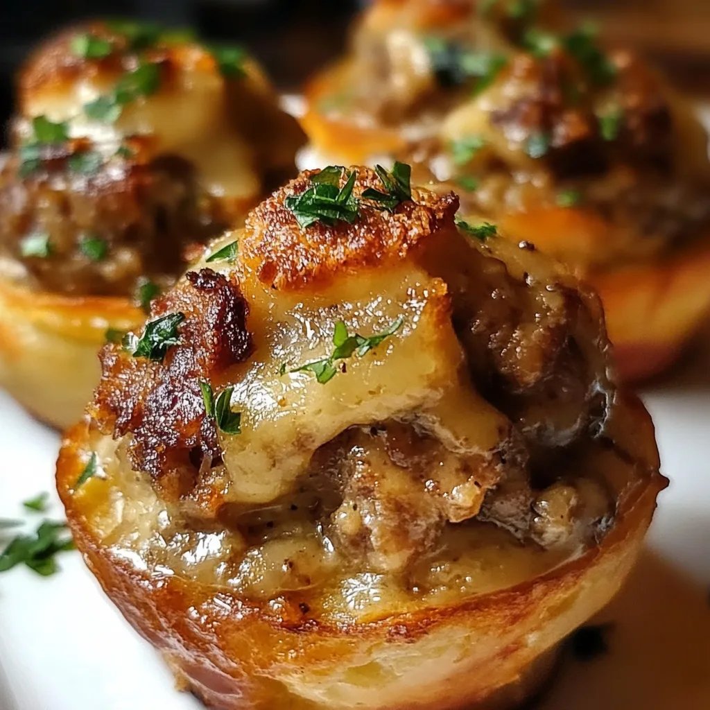 Gravy-Stuffed Stuffing Muffins