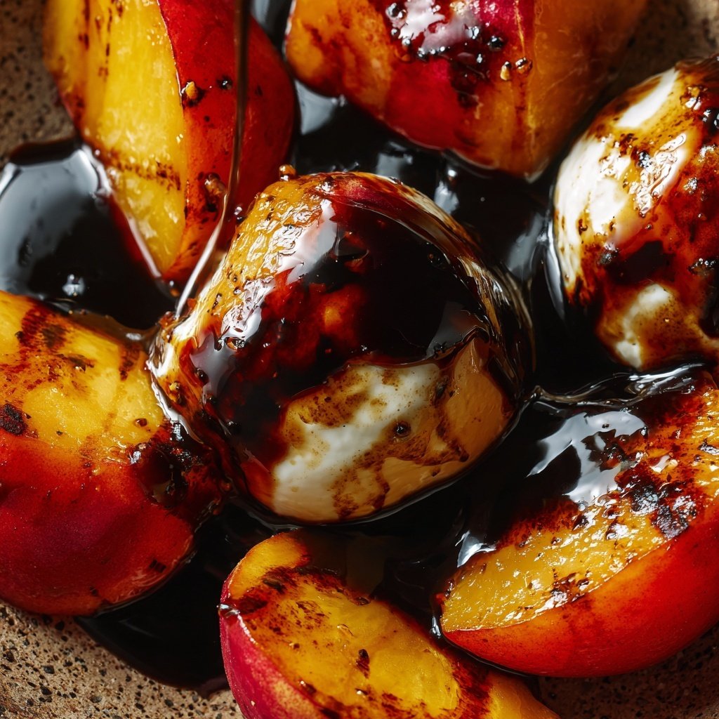 Balsamic Glaze for Grilled Peaches and Burrata​