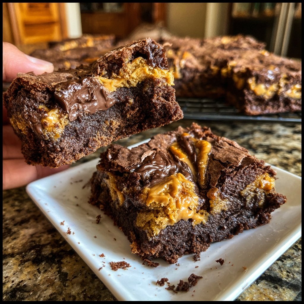 Peanut Butter Pretzel Brownies