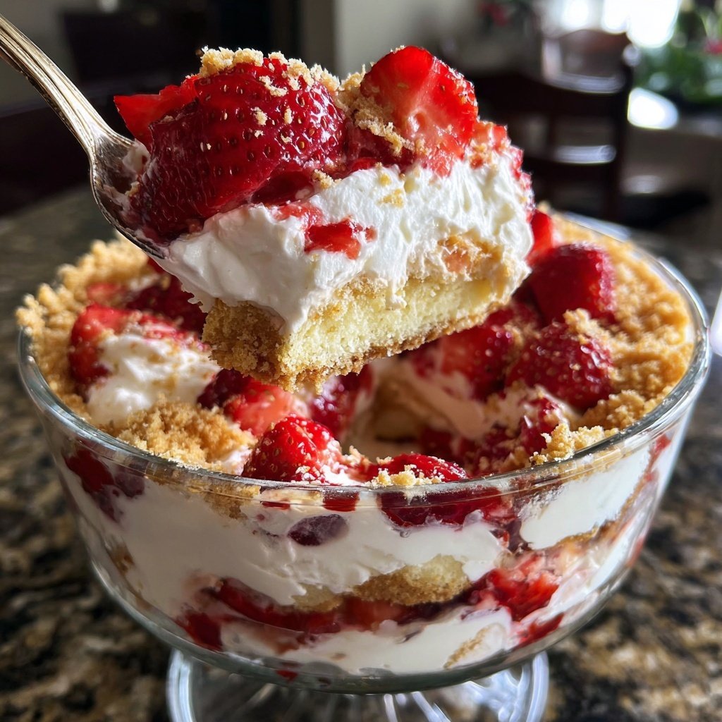 No-Bake Strawberry Shortcake Trifle
