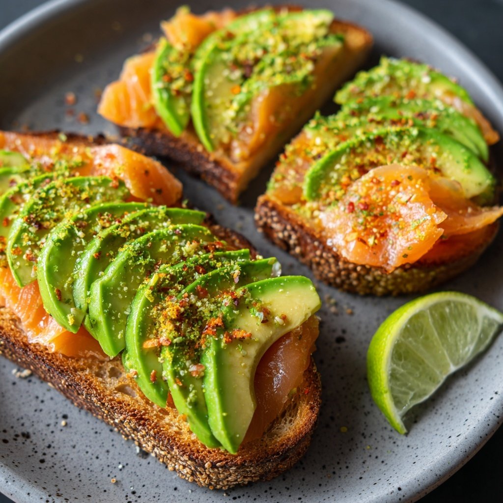Chili Lime Salmon Avocado Toast