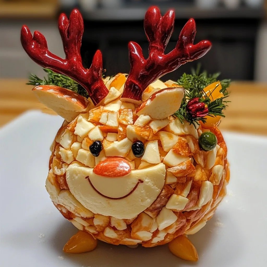 Festive Rudolph Christmas Cheese Ball