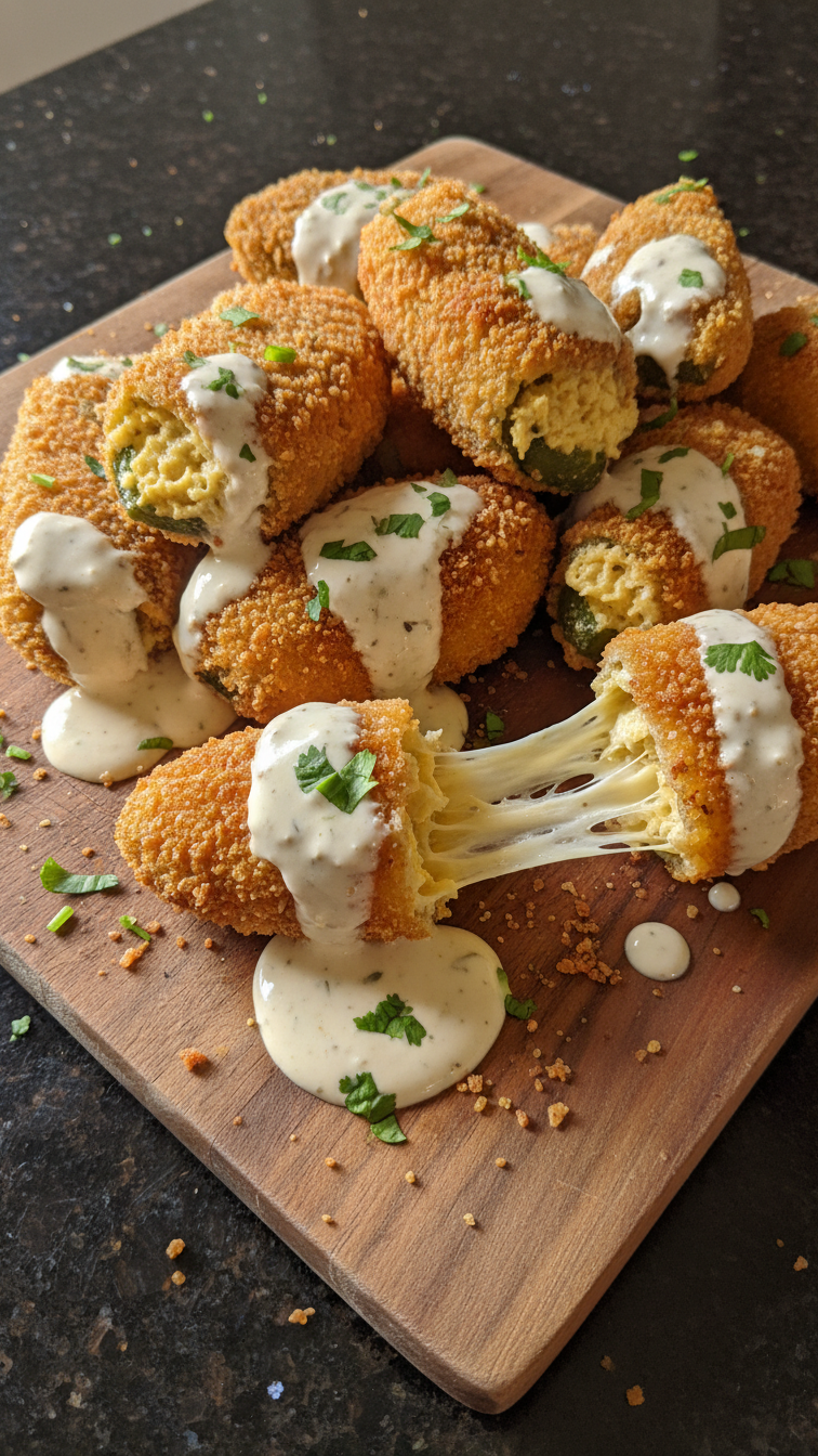 Stuffed Jalapenos with Garlic Aioli