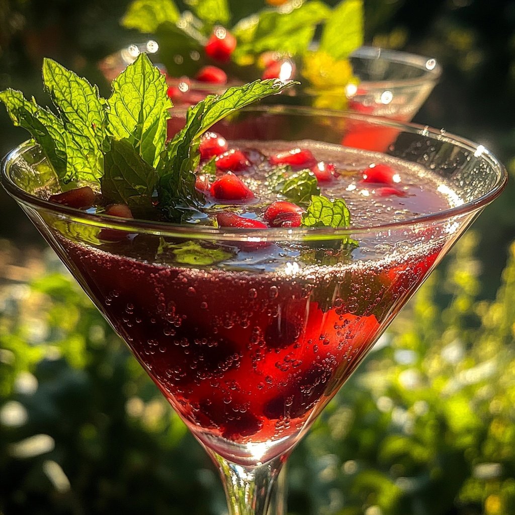 Delicious Non-Alcoholic Pomegranate Martini