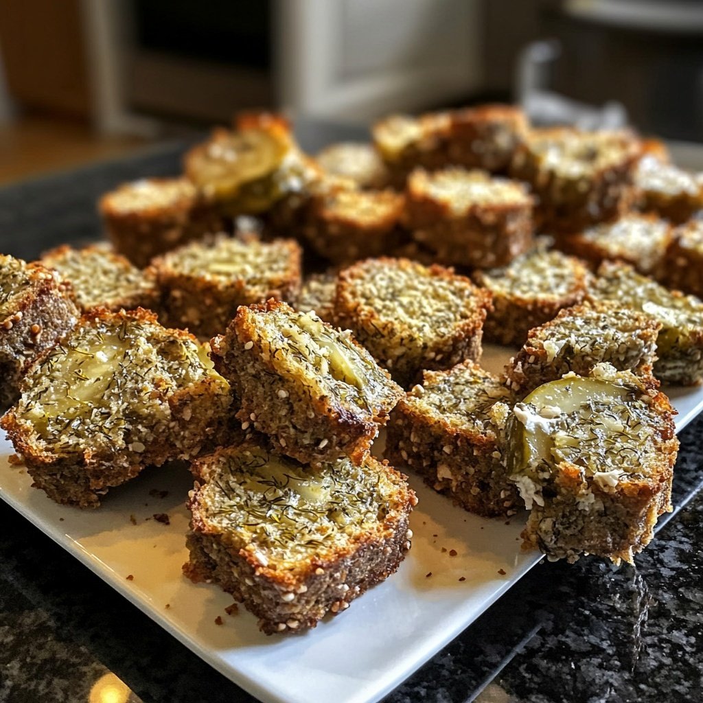 Rye Bread Pickle Bites