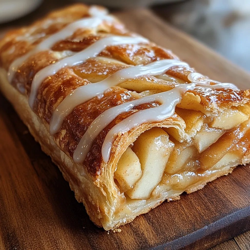 Cozy Apple Kringle with Vanilla Glaze
