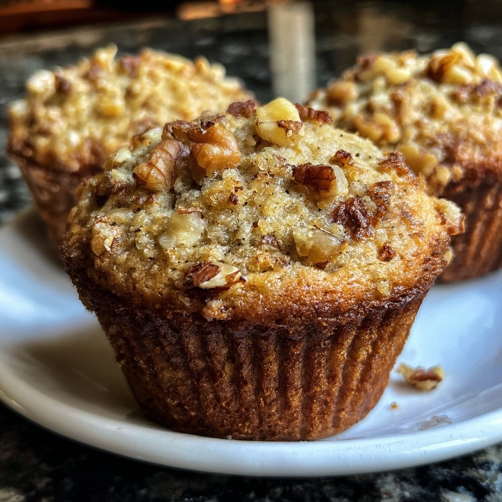Nutty Banana Oatmeal Muffins