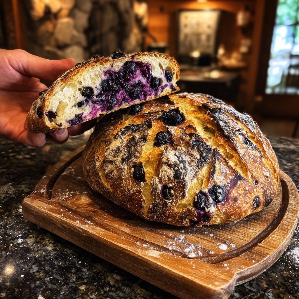 Blueberry Lemon Sourdough with Cardamom Spice
