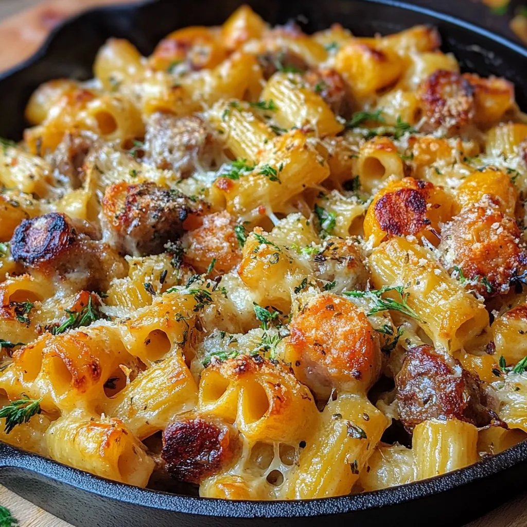 Delicious Autumn Sausage Pasta Squash