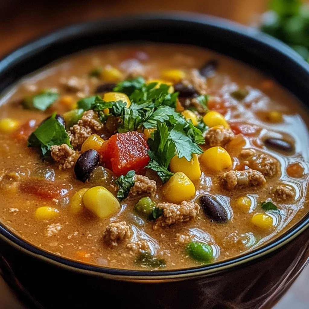 High Protein Creamy Taco Soup