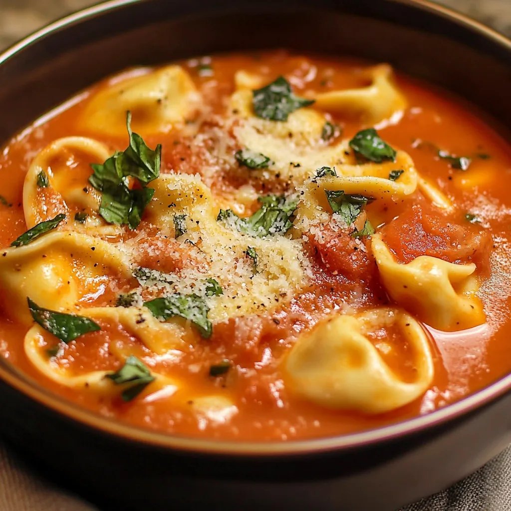 Easy Tomato Tortellini Soup