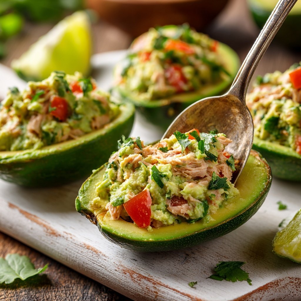 Avocado Tuna Salad Boats