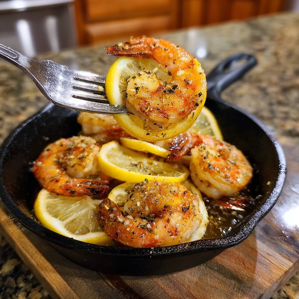 Garlic Lemon Shrimp Skillet