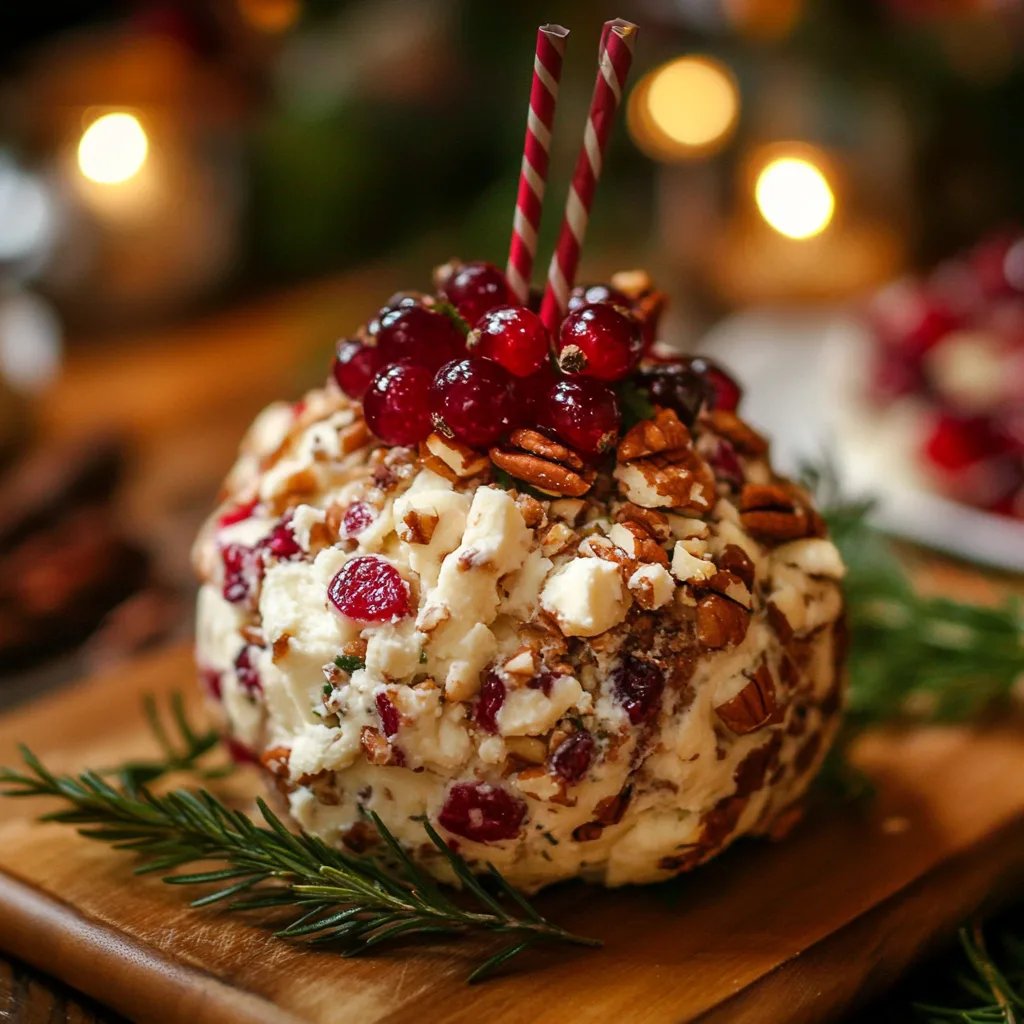 Festive Cranberry Pecan Cheese Ball