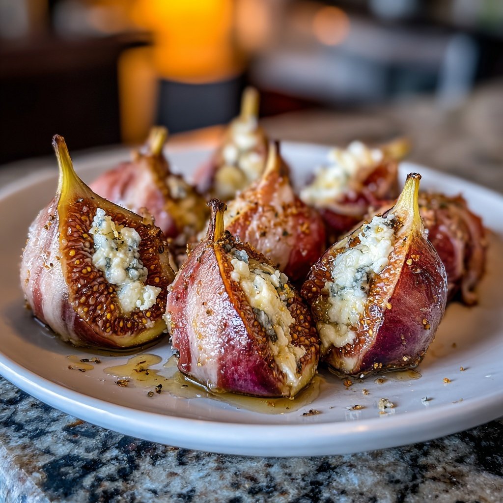 Prosciutto Wrapped Figs with Gorgonzola