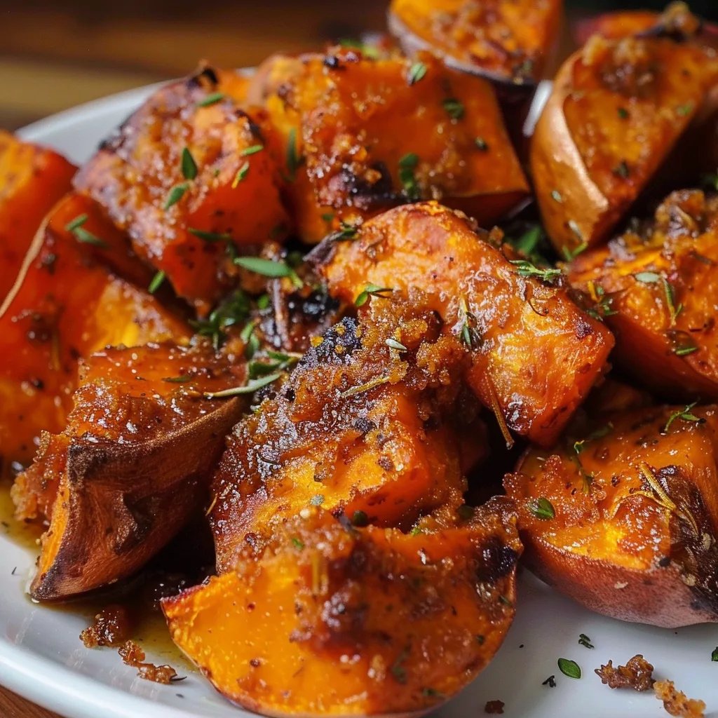 Cinnamon Maple Roasted Sweet Potatoes