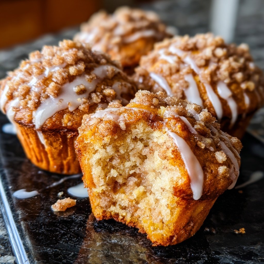 Cinnamon Swirl Breakfast Muffins with Streusel