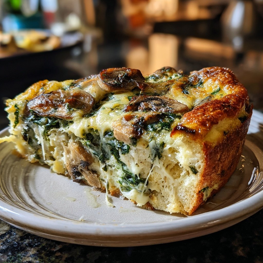 Spinach Mushroom Breakfast Casserole