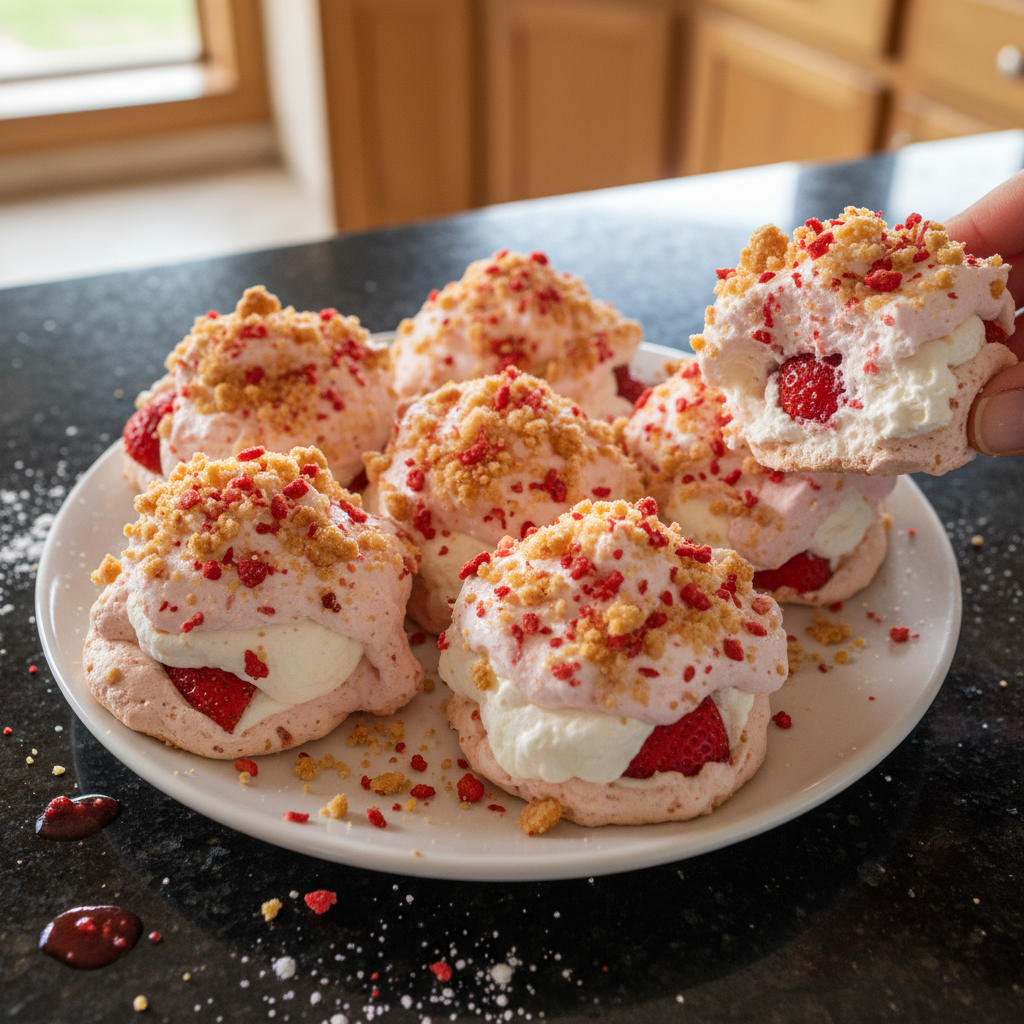 Strawberry Crunch Marshmallow Cups