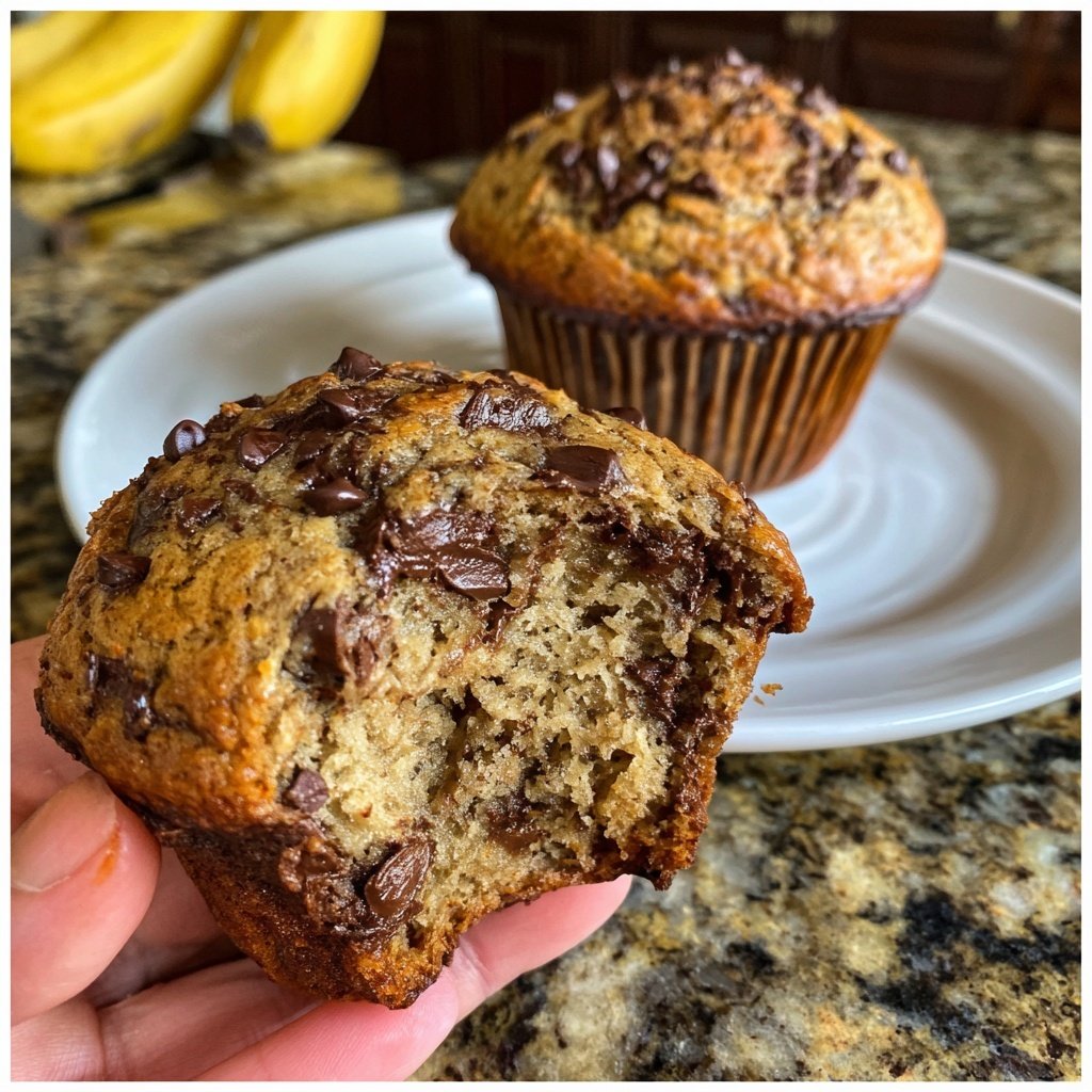 Chocolate Chip Banana Bread Muffins