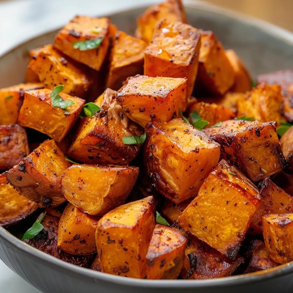 Easy Roasted Sweet Potato Cubes