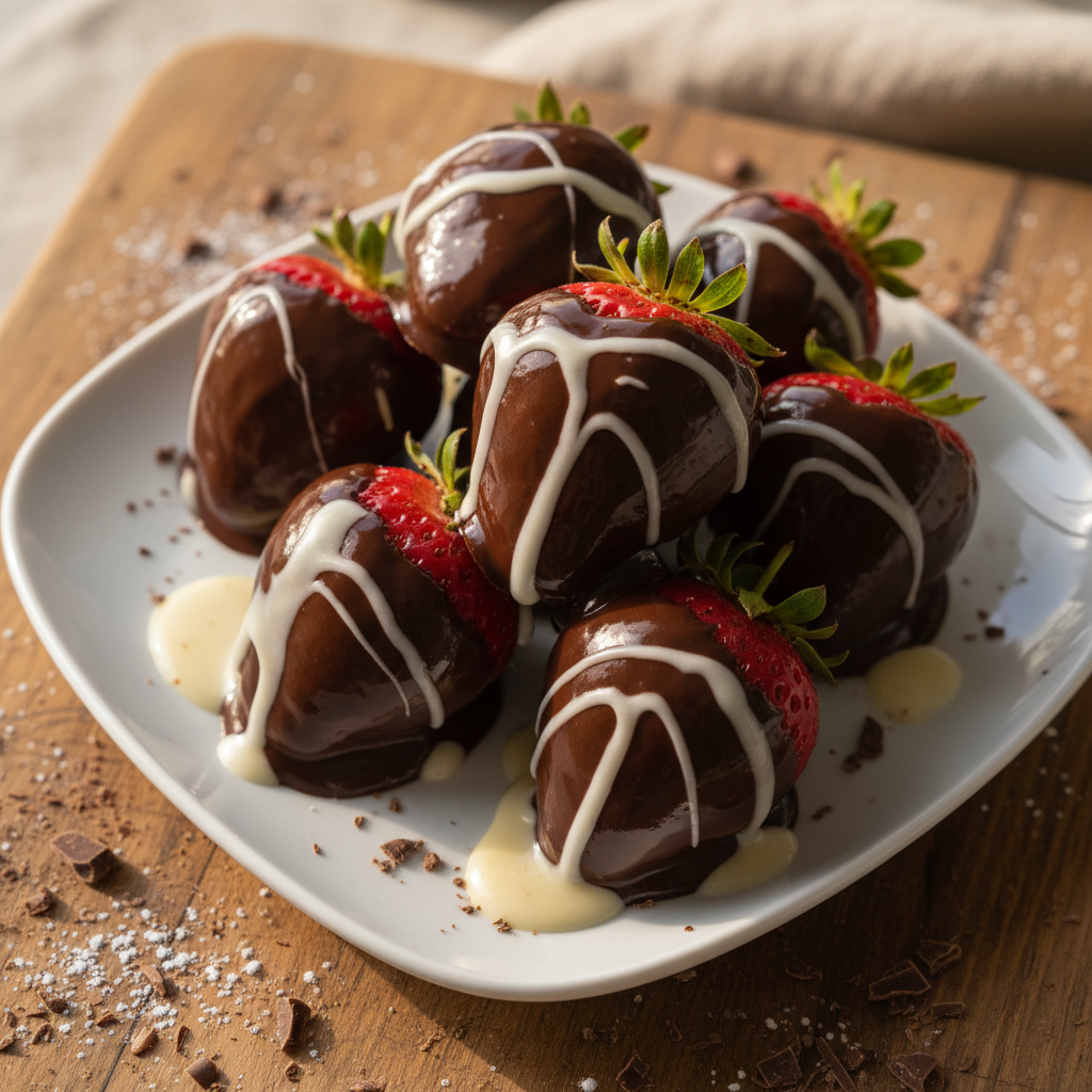 Sweet Vanilla Chocolate Strawberries
