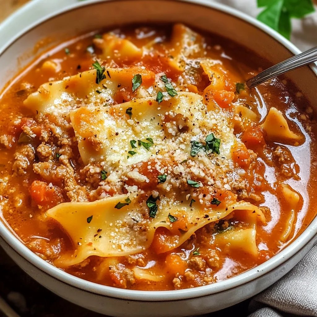 Easy Creamy Lasagna Soup