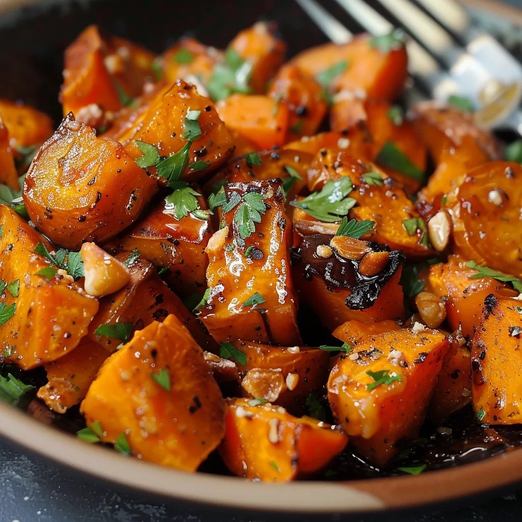 Caramelized Sweet Potatoes with Maple