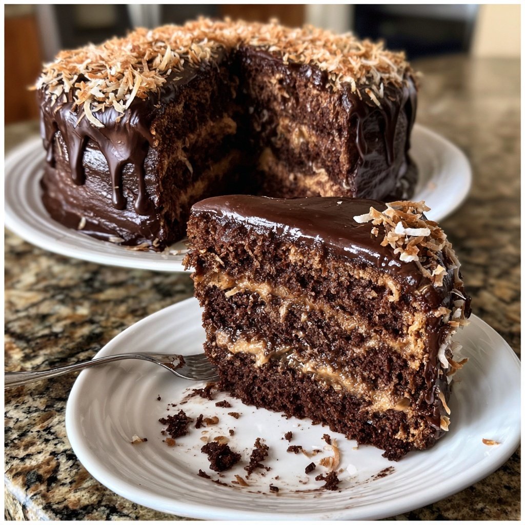 Chocolate Coconut Layer Cake