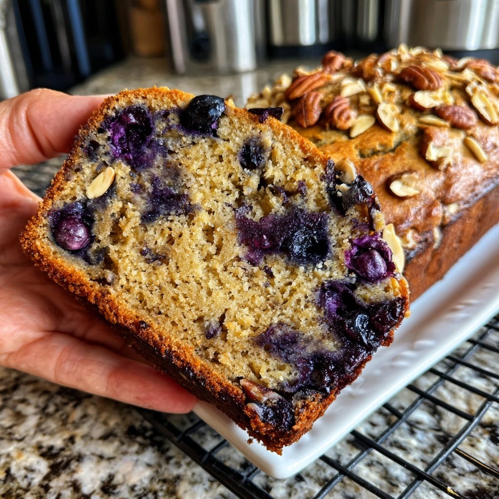Banana Blueberry Bread with Nuts