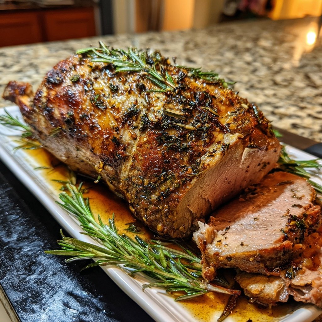 Roast Lamb with Rosemary Jus