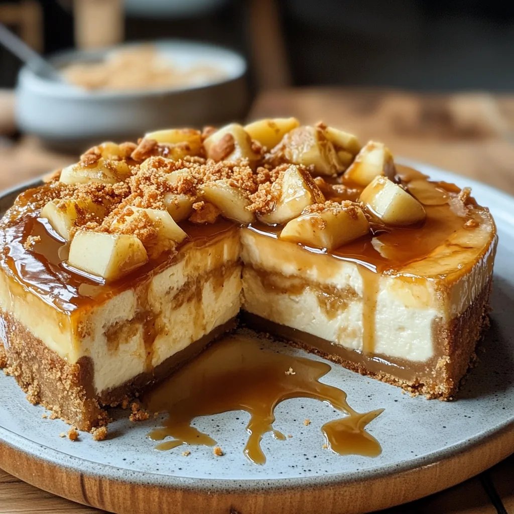 Salted Caramel Apple Pie Cheesecake Recipe