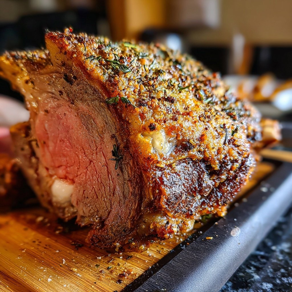 Standing Rib Roast Herb Crust