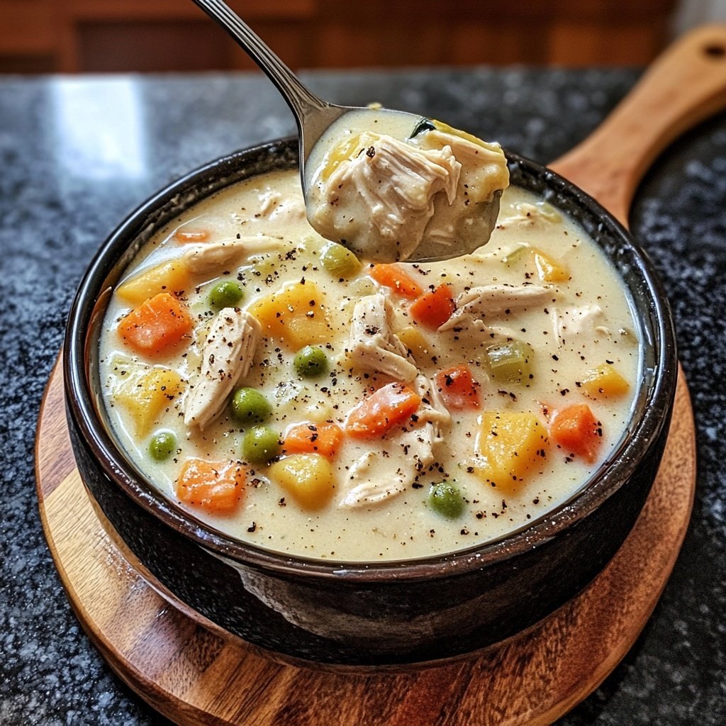 Slow Cooker Chicken Pot Pie Soup