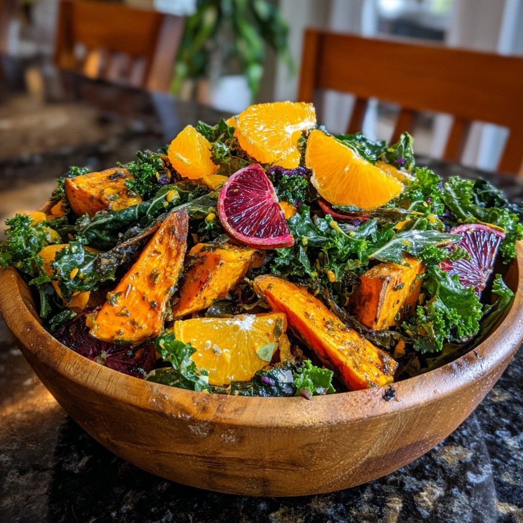Citrus Kale Sweet Potato Salad