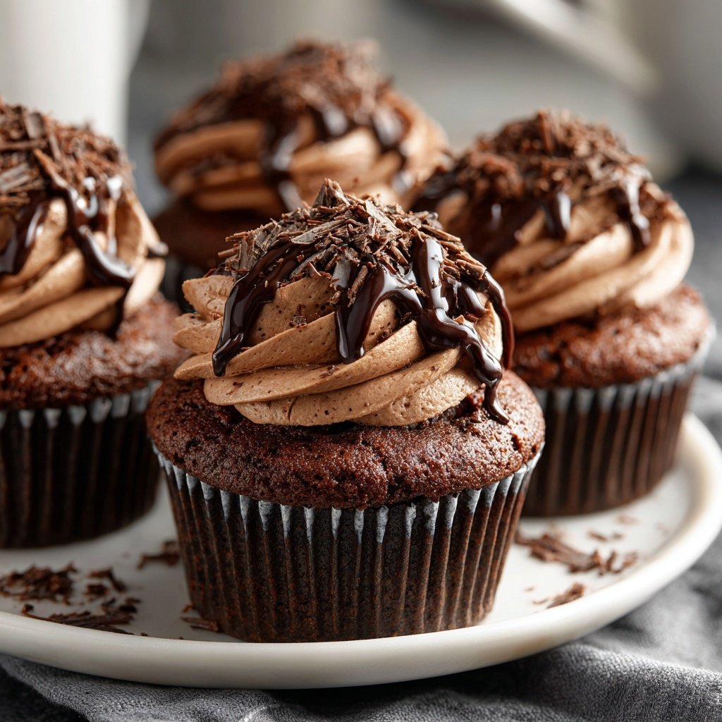 Decadent Chocolate Cream Cupcakes