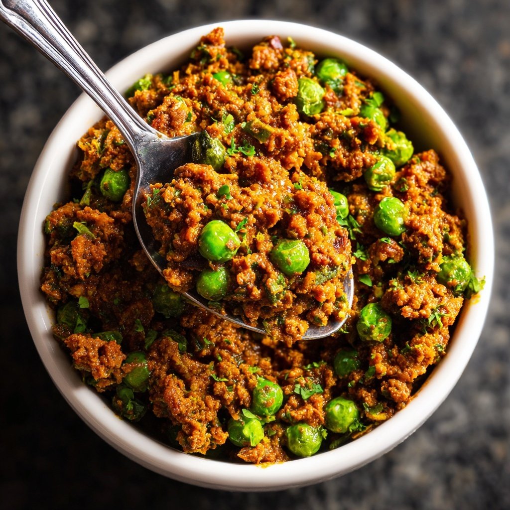 Lamb Keema Potatoes Peas Spicy