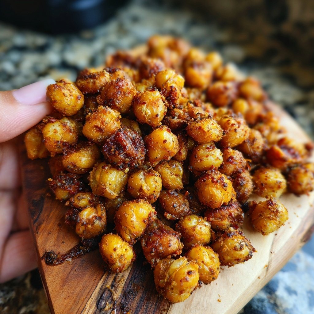 Crispy Roasted Chickpeas Spiced