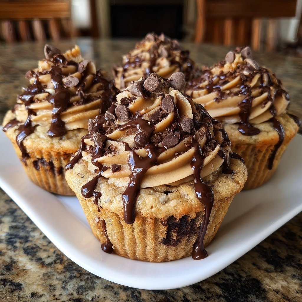 Chocolate Chip Cookie Dough Cupcakes