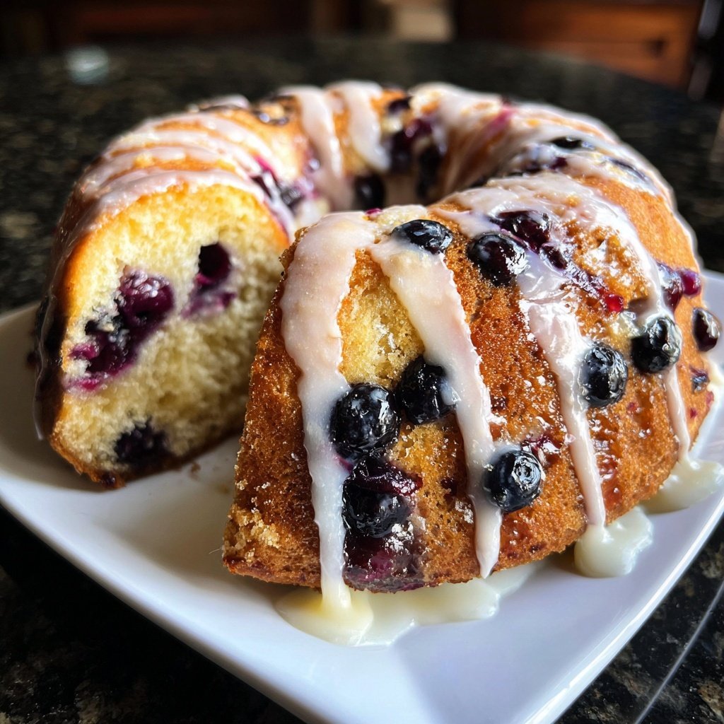 Blueberry Lemon Sourdough with Lemon Glaze